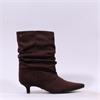 Una Healy Taste Back Ruffled Mid Boot - Chocolate